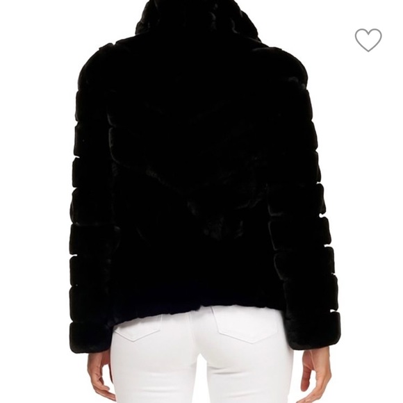 Gorski Fur Jacket Rex Rabbit Black *real fur* notch collar XS - Picture 2 of 16